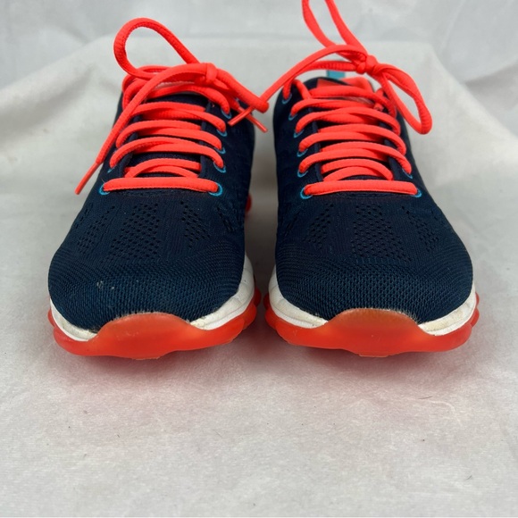Skechers Womens Skech-Air Memory Foam Navy Blue & Neon Orange Style #11849, SZ 8 - Picture 4 of 9
